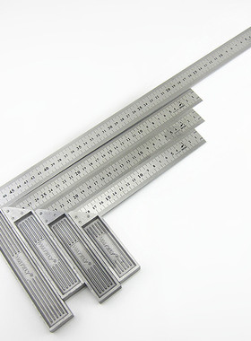 威特力不锈钢角尺 锌合金L型尺子 直角尺木工工具90度角尺 木工尺