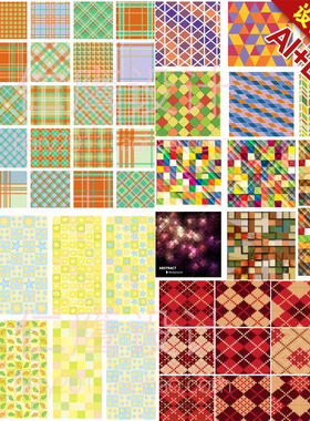 星光璀璨彩色格子迷宫小图案花纹背景eps矢量素材LA32