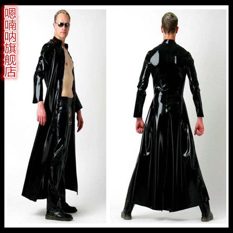 欧美性感夜店DS领舞服漆皮绑带披风演出服酒吧性感皮衣舞台服男女