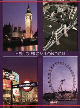 定制 大不列颠英格兰伦敦多视图 旅游纪念冰箱贴20367