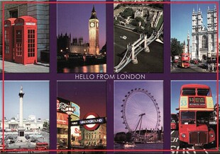 定制 大不列颠英格兰伦敦多视图 旅游纪念冰箱贴20367