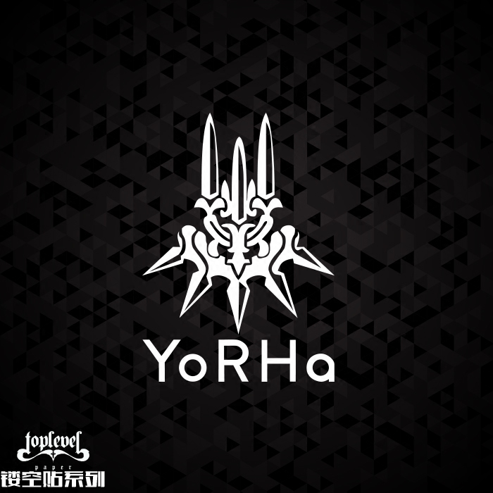 TLP镂空车贴 尼尔机械纪元2B小姐姐PS4 steam游戏贴纸Yorha logo