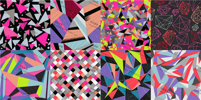 矢量设计素材 彩色抽象几何图案连续背景geometric pattern EPS