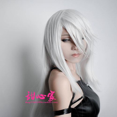 {甜心家}尼尔：机械纪元A2尤尔哈A型二号银白色现货cosplay假发