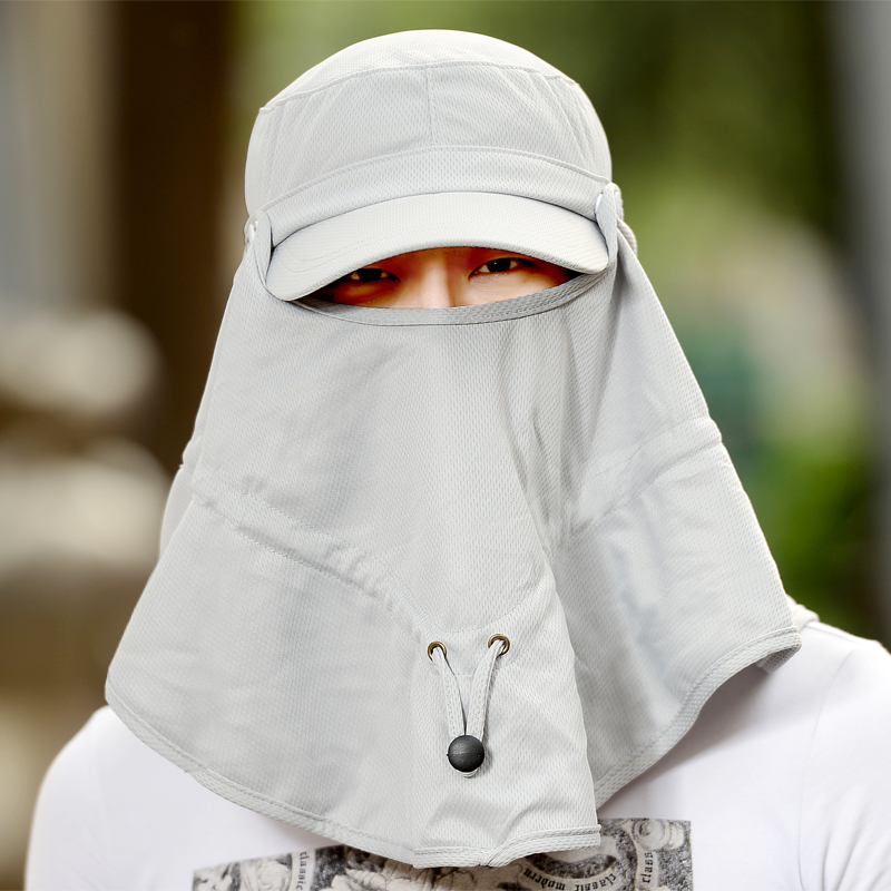 太阳帽男全脸防晒遮阳帽面罩