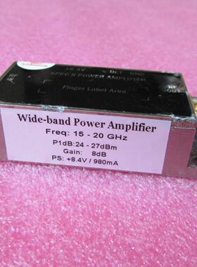 美国进口 15-20GHz 24-27dBm SMA 射频微波中功率放大器
