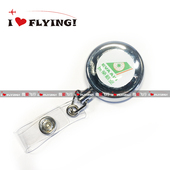 我爱飞行 长荣航空BR飞行机组乘务登机证件卡金属易拉得挂扣挂绳