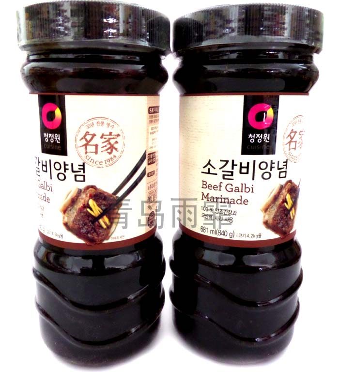包邮韩国进口清净园烤肉酱烤牛排酱840克烤肉 腌肉酱烧烤调料材料
