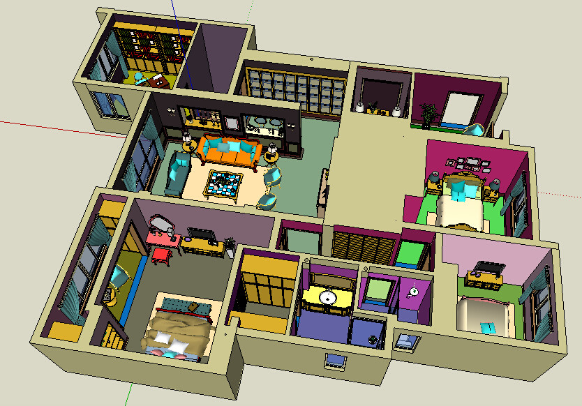 欧式室内方案全套草图大师SU模型环艺sketchup设计素材源文件skp,商务/设计服务,设计素材/源文件,淘宝优惠券,粉丝福利购,淘宝优惠卷