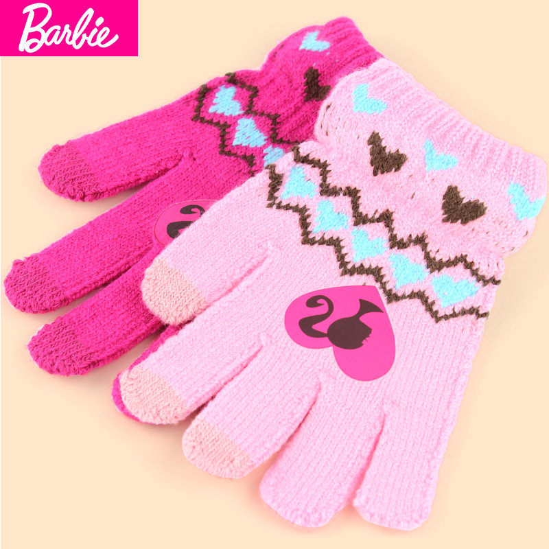 Gants pour fille BARBIE en acrylique - Ref 2150112 Image 1