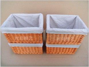 收纳筐 藤编收纳篮 桌面收纳筐 柳编篮子柳条筐 藤篮 可订制