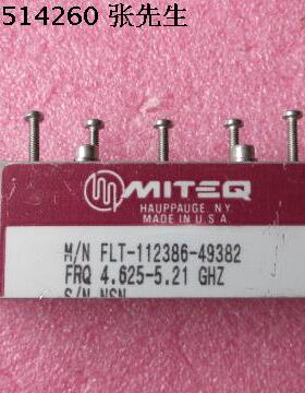 MITEQ FLT-112386-49382 4.625-5.21GHz SMARF射频同轴带通滤波器