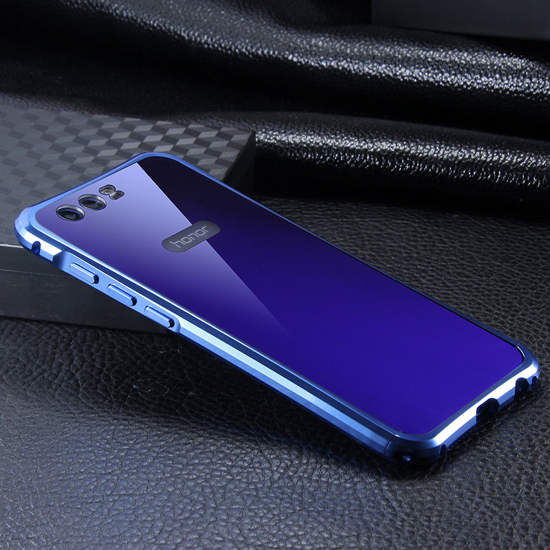 iy Rainbow Aluminum Metal Bumper Dazzle PC Back Cover Case for Huawei Honor 9