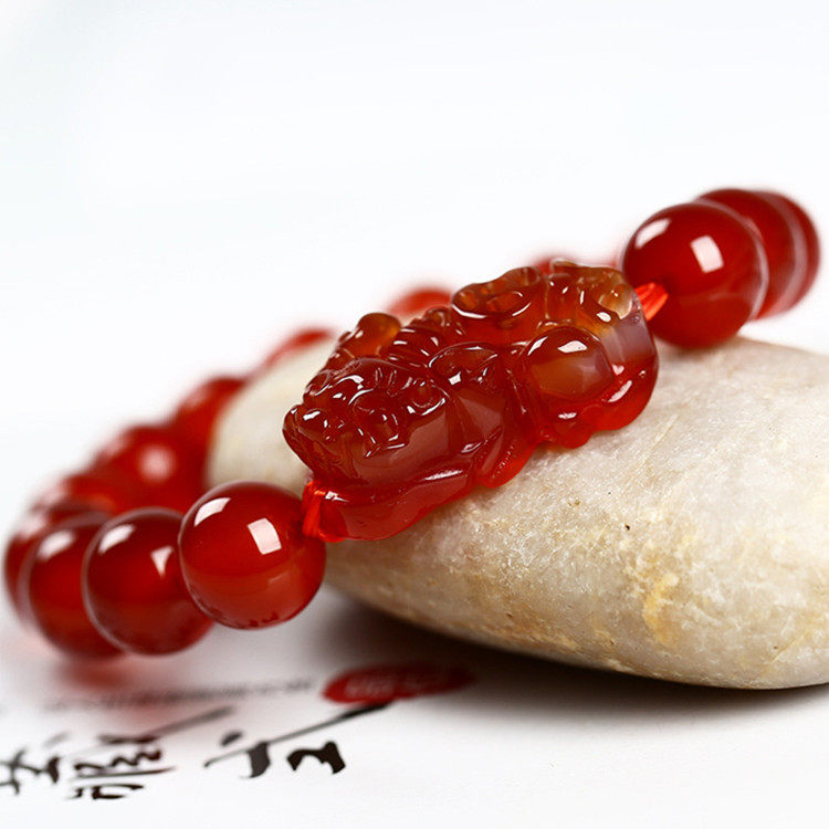 天然貔貅玉阅珠宝玉髓民族风情侣