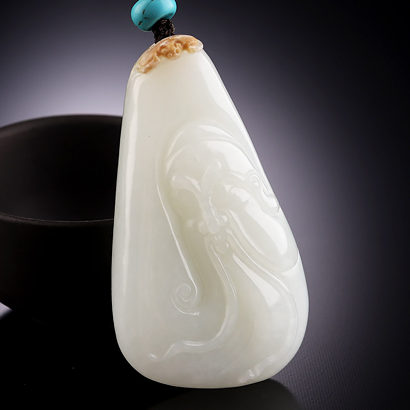 琬珺高质新疆和田玉白玉精雕 油润细腻 护身忠义关公随形挂件吊坠|msdalam kategori barang kemas/berlian/Emerald/emas, dan nephrite, Neckwear - dari Buy2taobao.com untuk memberikan perkhidmatan ejen Taobao profesional membeli