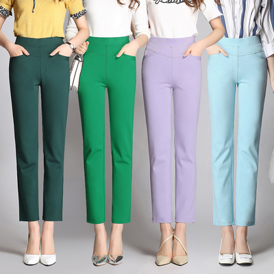 锦棉弹力面料2025直筒九分裤