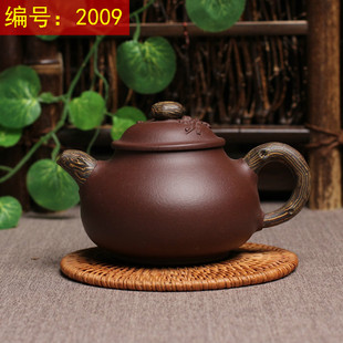 宜兴紫砂壶 一厂老艺人30年工龄 原矿紫泥 全手工 绞泥潘壶 280cc