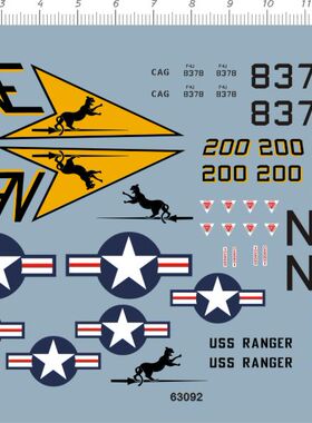 63092 1/48 F4 VF21 VF-21 战机模型水贴纸