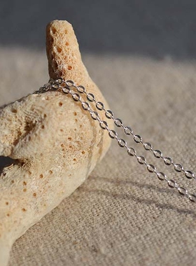 【理想的下午】 925纯银 锁骨项链  女款简约 压光十字链