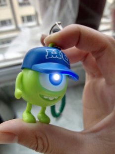 发声发光挂件怪兽大学汽车钥匙扣毛怪苏利文大眼仔挂件公仔眼怪