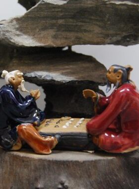 假山盆景鱼缸围棋陶瓷书架小摆件