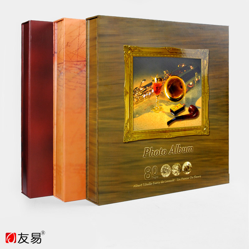 粘贴式12寸相册本居家影集盒装复古创意自粘式40P80面大容量相簿