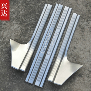 2014-15款奔驰E180/200/260/320L专用不锈钢迎宾踏板 BENZ门槛条