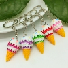 lovely originality personality gift ice cream Cones simulation Dessert Food Key Chain Bag Pendant wholesale