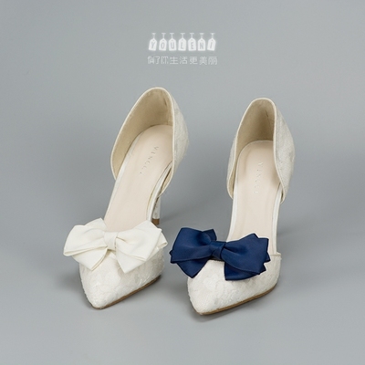 0可拆卸配件百搭缎带蝴蝶结鞋扣