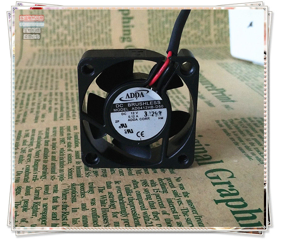 原装ADDA 4cm4厘米交换机服务器风扇4015 12V 0.12A AD0412HB-D50