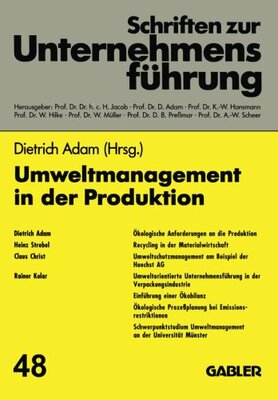 【预售】Umweltmanagement in Der Produktion