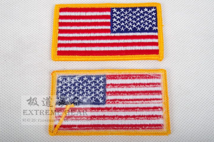 极道装备   原品君版  国旗章 刺绣右臂章 后背胶粘
