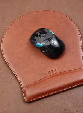 进口头层牛皮真皮高端商务办公舒适手腕垫护腕防滑鼠标垫