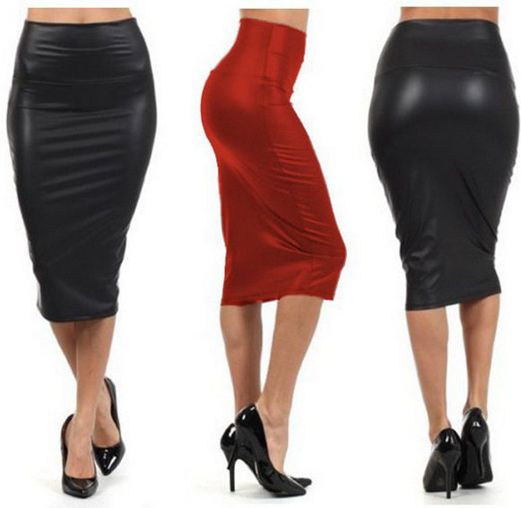 Sexy Ladies Women Leather Pleated Midi Skirt Paige sexy Pencil skirtin the Women's clothing/Boutique , Skirts  category - from Buy2taobao.com to provide professional Taobao agent buy service
