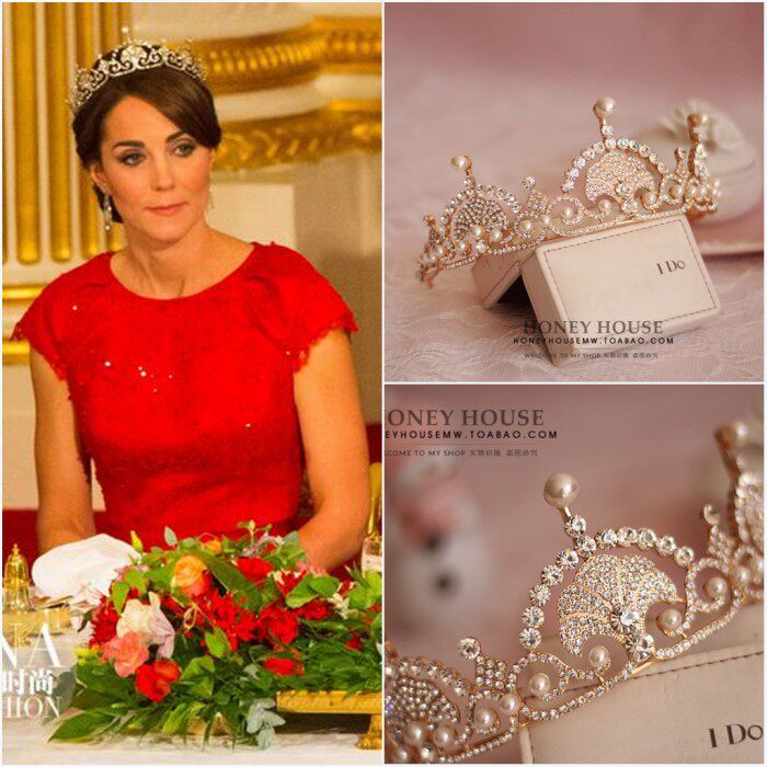 凱特王妃同款皇冠新娘頭飾珍珠宮廷蓮花王冠結婚飾品婚紗禮服配飾在類目 飾品/流行首飾/時尚飾品新, 髮飾中 - 來自Buy2taobao.com提供專業的淘寶代購服務