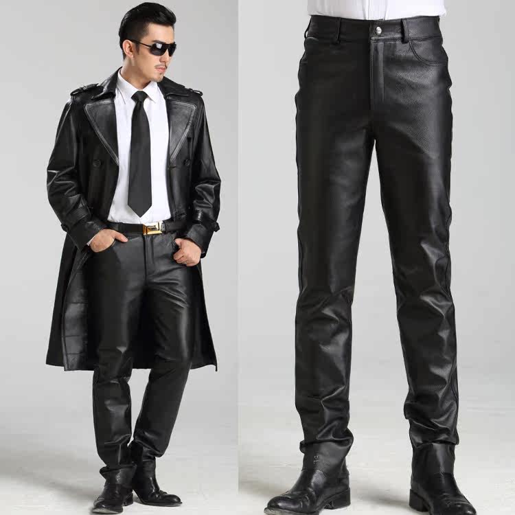 Pantalon cuir homme droit pour hiver - Ref 1483427 Image 1