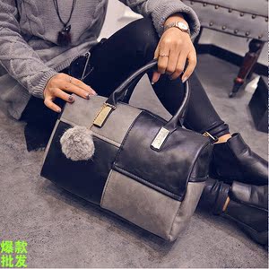毛球春夏新款欧美波士顿时尚女包手提包单肩斜挎枕头包潮女士包包