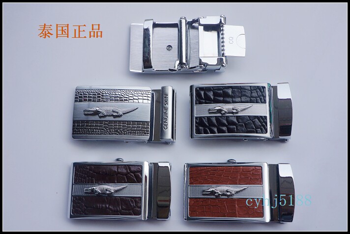 泰国 无牙自动扣 鳄鱼皮带扣 腰带扣头 无卡槽皮带扣