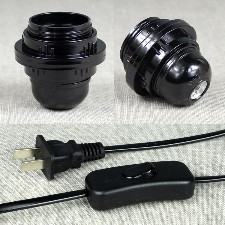 灯头电线加长灯线灯罩台灯落地灯按钮调光LED灯泡灯具配件E27螺口,家装灯饰光源,灯具配件,淘宝优惠券,粉丝福利购,淘宝优惠卷