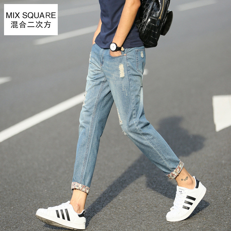 Jeans pour jeunesse droite en vrac MIXSQUARE en coton pour été - Ref 1464881 Image 1