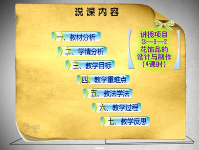 高校设计类精品Flash课件制作——花饰品的设计与制作