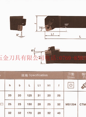 实体店/数控车刀杆/复合式外圆车刀/主偏角75度 MSKNR2020K12