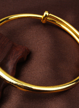 光面实心首饰品镀金满天星手镯