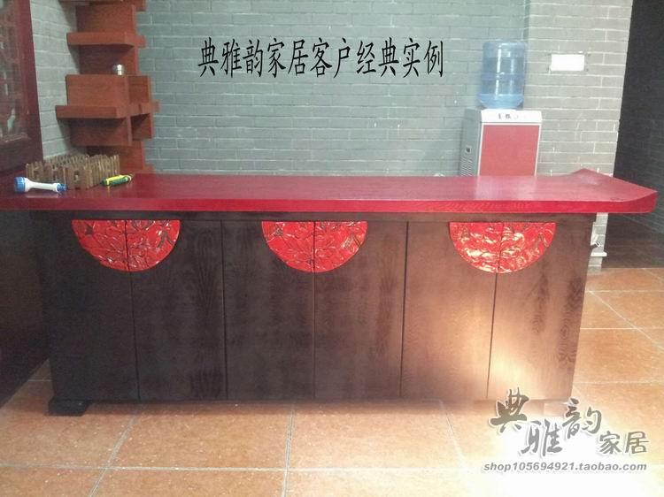 中式仿古工艺品会所宾馆吧台