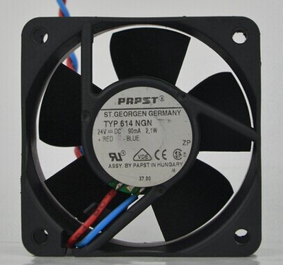 原装德国EBMPAPST TYP 614NGN 24V 2.1W 6025 6cm 高端设备风扇