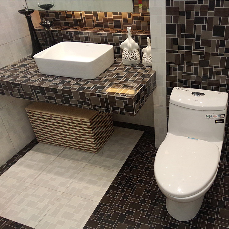 顺辉陶瓷厨卫墙砖地砖卫生间墙砖黑白格子300*450mm墙砖顺辉7283