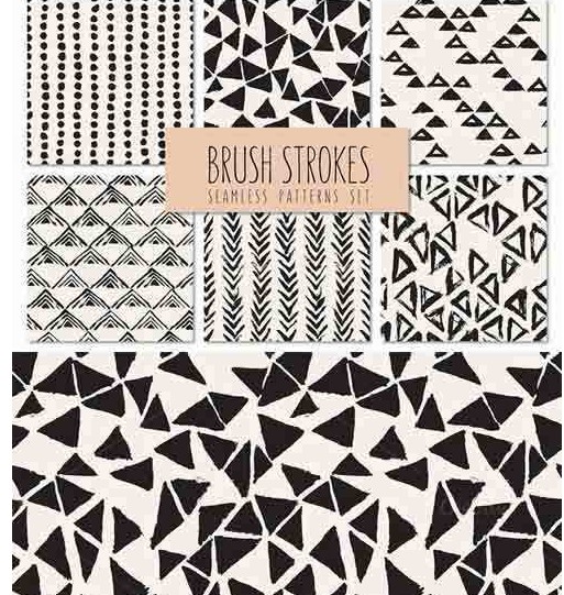 a1587矢量几何抽象四方连续背景图案模板 ai设计素材 psd格式