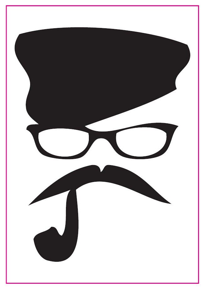 叼烟斗的八字胡男士 磁性冰箱贴 经典形象设计 品礼品5661