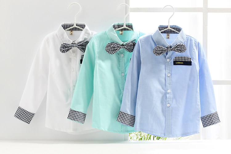 Chemise garcon à manche longue - Ref 2082130 Image 1