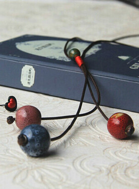 配饰民族风长款皮质复古毛衣链